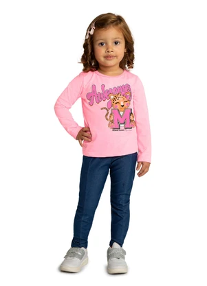 Marlan - Blusa Manga Longa em Meia Malha Penteada Rosa - MARLAN