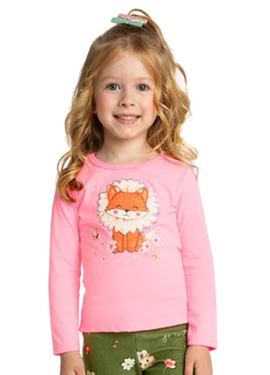 Marlan - Blusa Manga Longa em Meia Malha Penteada Rosa - MARLAN