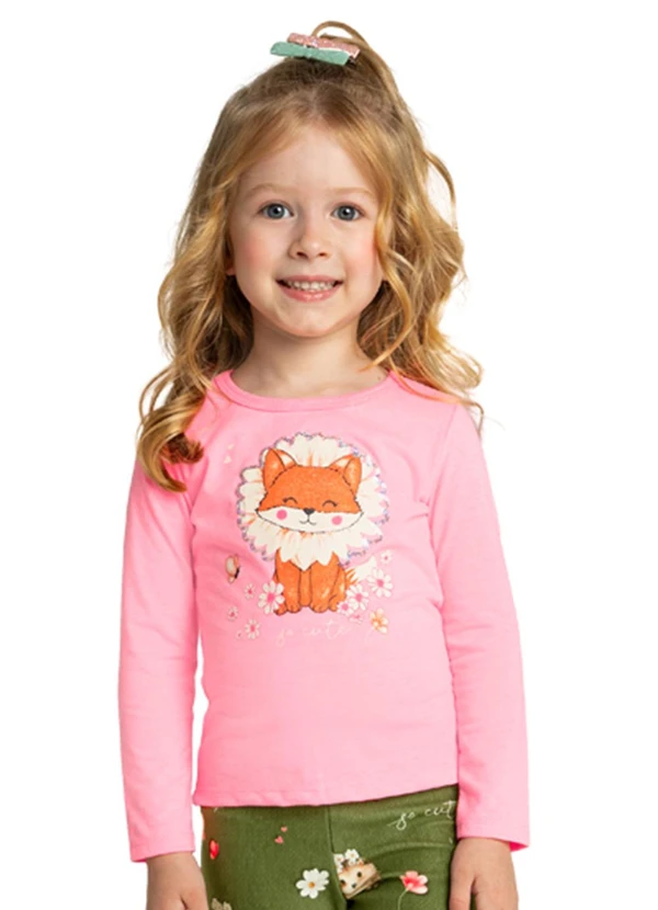 Marlan - Blusa Manga Longa em Meia Malha Penteada Rosa 1