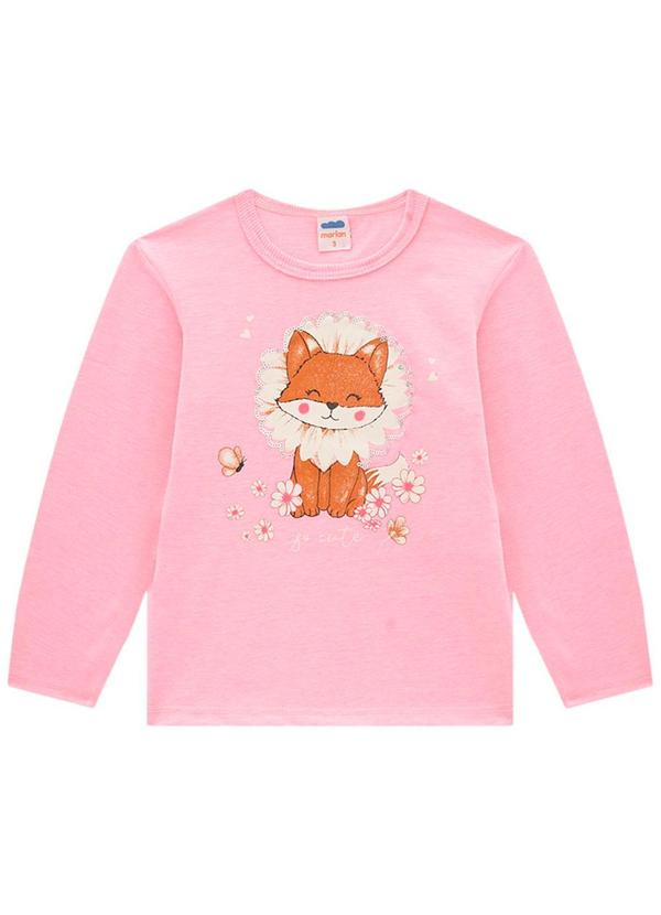 Marlan - Blusa Manga Longa em Meia Malha Penteada Rosa 3