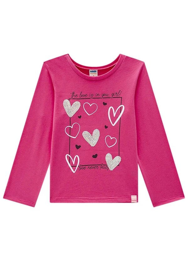 Marlan - Blusa Manga Longa em Meia Malha Penteada Rosa 1