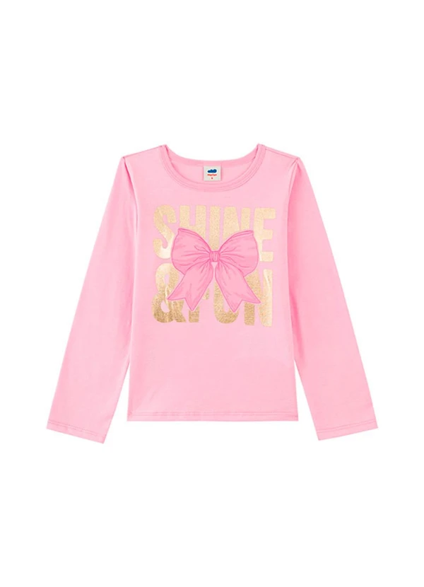 Marlan - Blusa Manga Longa em Meia Malha Penteada Rosa