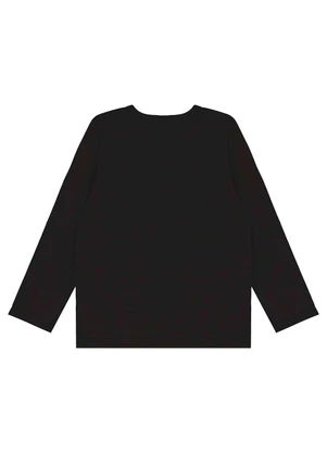 Bee Loop - Blusa Manga Longa em Meia Malha Preto - BEE LOOP