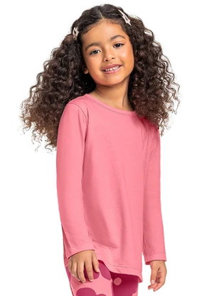 Bee Loop - Blusa Manga Longa em Meia Malha Rosa - BEE LOOP