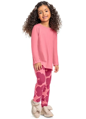 Bee Loop - Blusa Manga Longa em Meia Malha Rosa - BEE LOOP