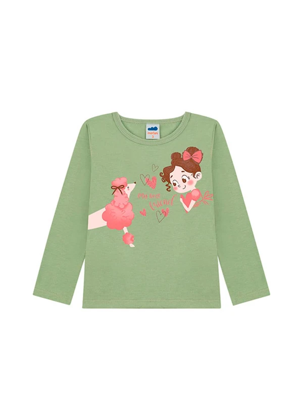 Marlan - Blusa Manga Longa em Meia Malha Verde