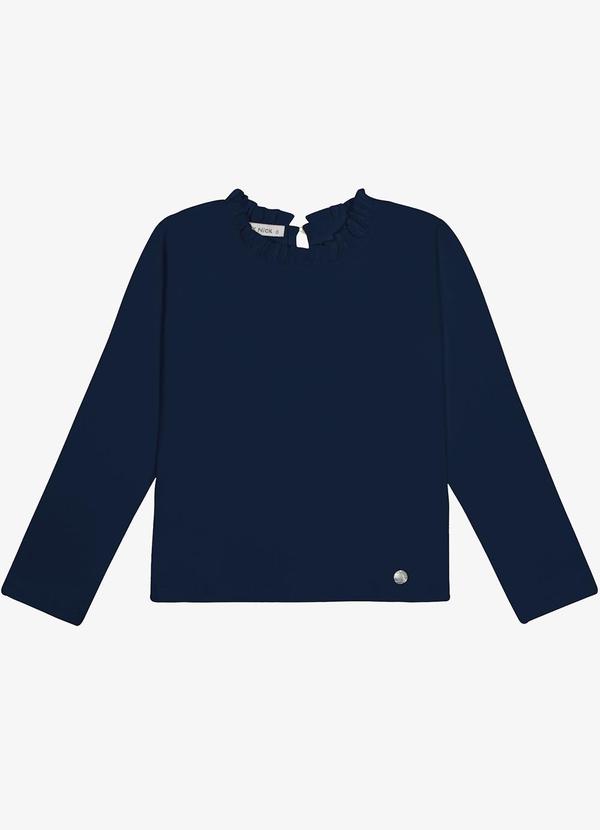 Trick Nick - Blusa Manga Longa Feminina Azul