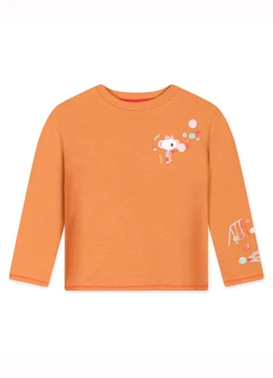 Lilica Ripilica - Blusa Manga Longa Feminina Bebê Laranja - LILICA RIPILICA