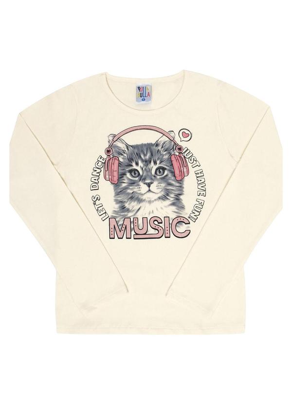Pulla Bulla - Blusa Manga Longa Menina Bege