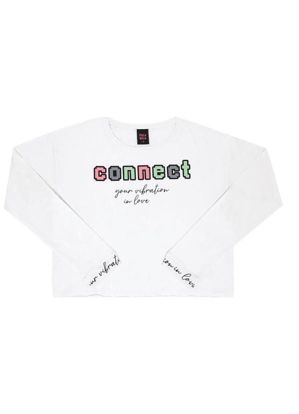 Pulla Bulla - Blusa Manga Longa Menina Branco 1
