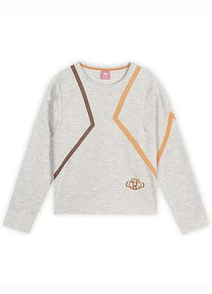 Lilica Ripilica - Blusa Manga Longa Feminina Cinza - LILICA RIPILICA