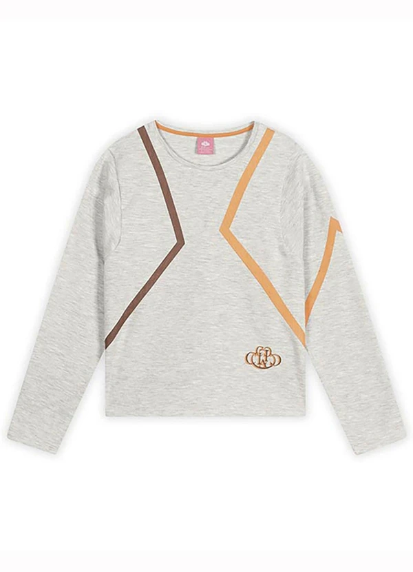 Lilica Ripilica - Blusa Manga Longa Feminina Cinza