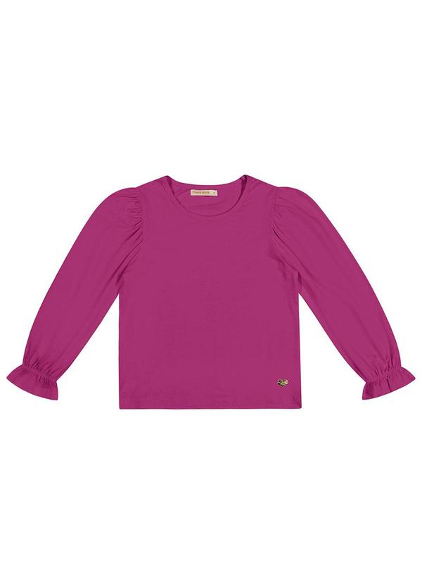 Trick Nick - Blusa Manga Longa Menina Frufru Rosa
