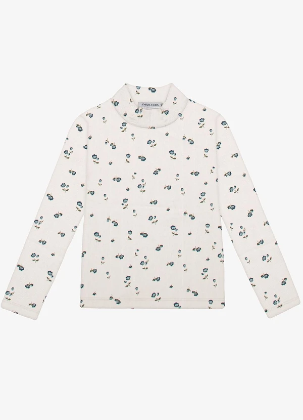 Trick Nick - Blusa Manga Longa Feminina Infantil Bege