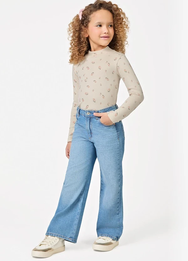 Trick Nick - Blusa Manga Longa Feminina Infantil Bege 3