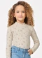Trick Nick - Blusa Manga Longa Feminina Infantil Bege - variação: Bege