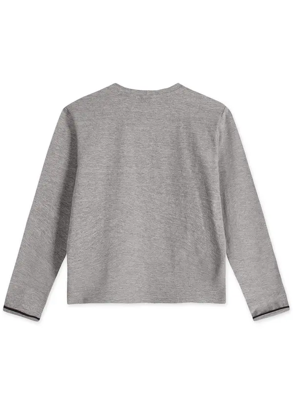 Lilica Ripilica - Blusa Manga Longa Menina Infantil Cinza 2