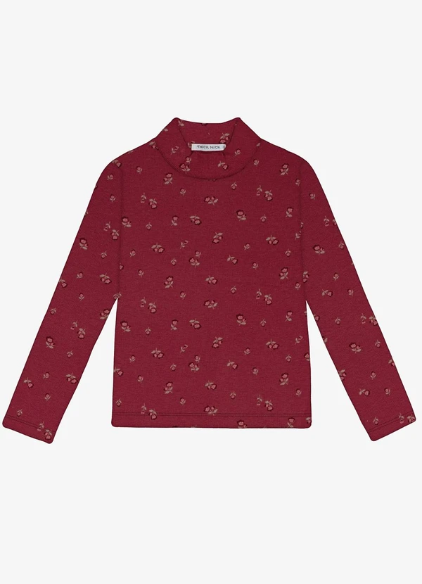 Trick Nick - Blusa Manga Longa Feminina Infantil Vermelho