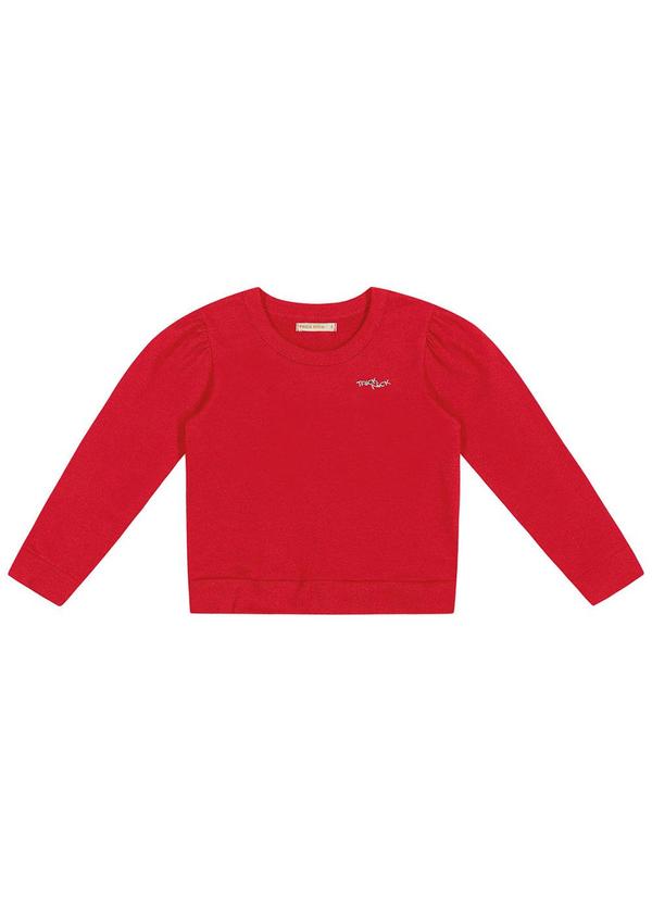 Trick Nick - Blusa Manga Longa Menina Molecotton Vermelho