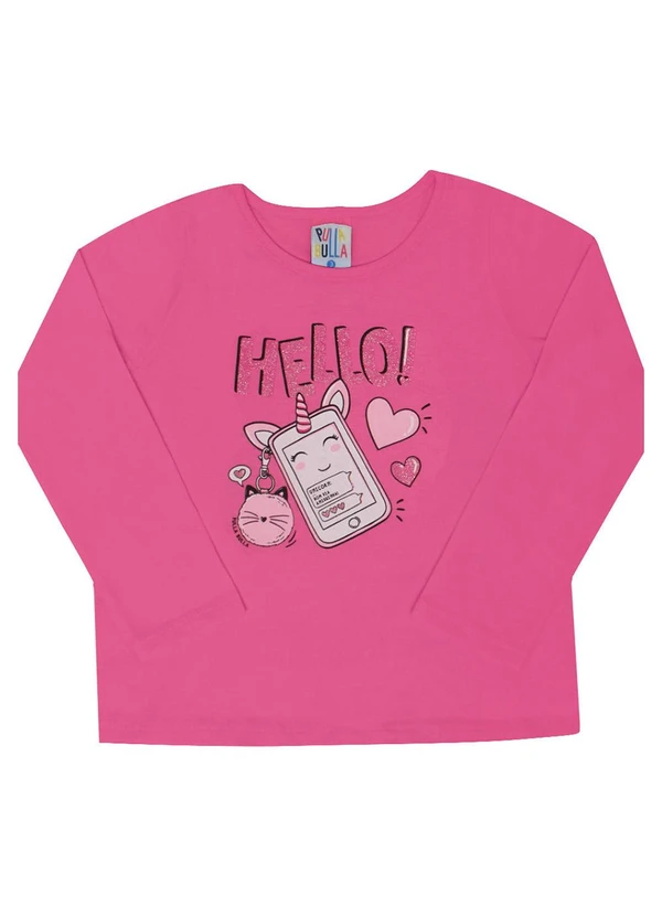 Pulla Bulla - Blusa Manga Longa Menina Rosa