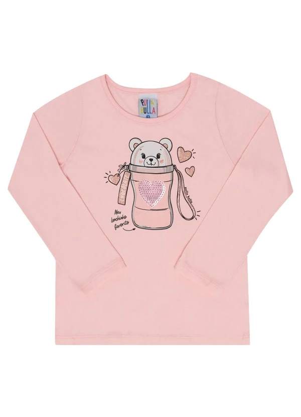 Pulla Bulla - Blusa Manga Longa Menina Rosa
