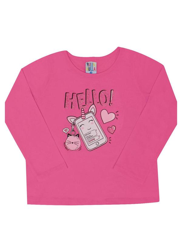 Pulla Bulla - Blusa Manga Longa Menina Rosa