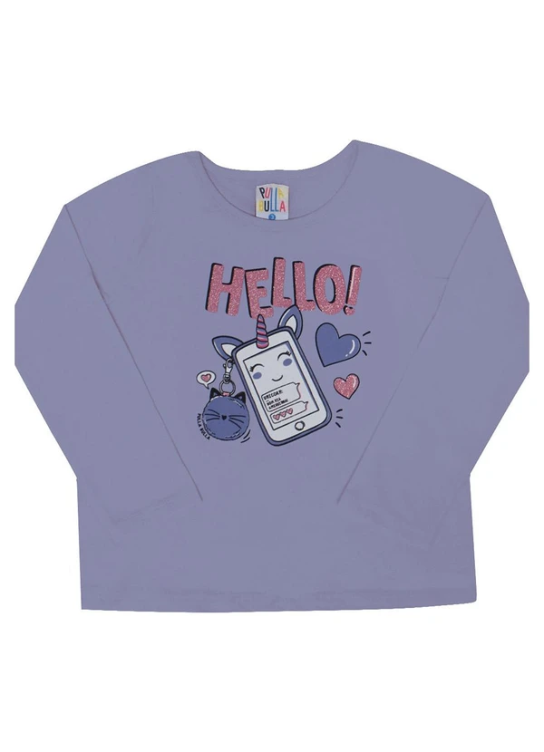 Pulla Bulla - Blusa Manga Longa Menina Roxo