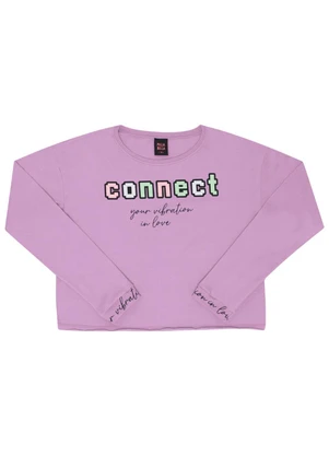 Pulla Bulla - Blusa Manga Longa Menina Roxo - PULLA BULLA