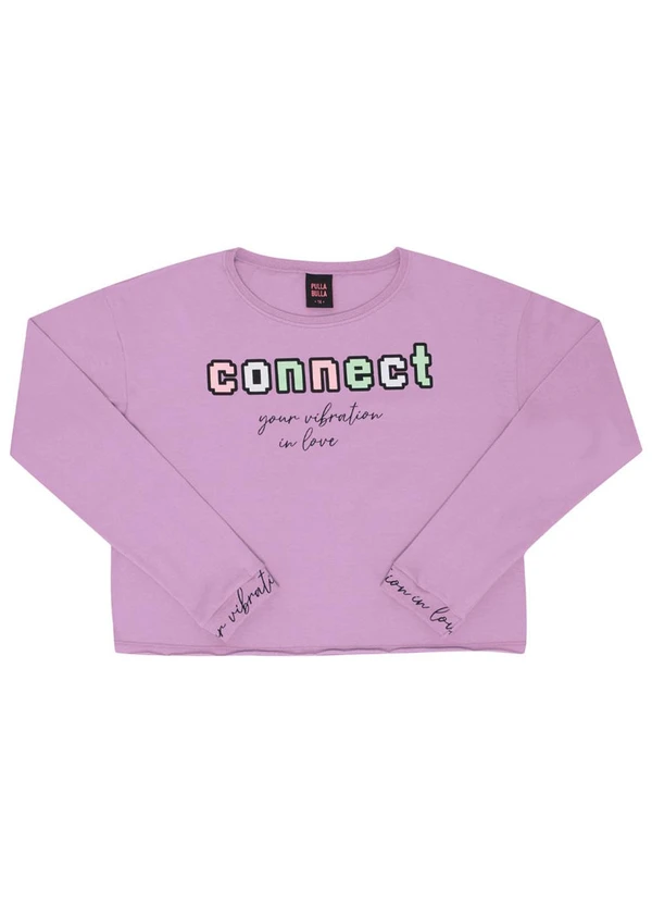 Pulla Bulla - Blusa Manga Longa Menina Roxo
