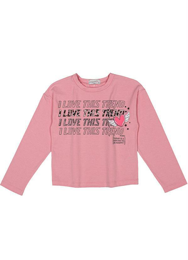 Momi - Blusa Manga Longa I Love This Trend Rosa