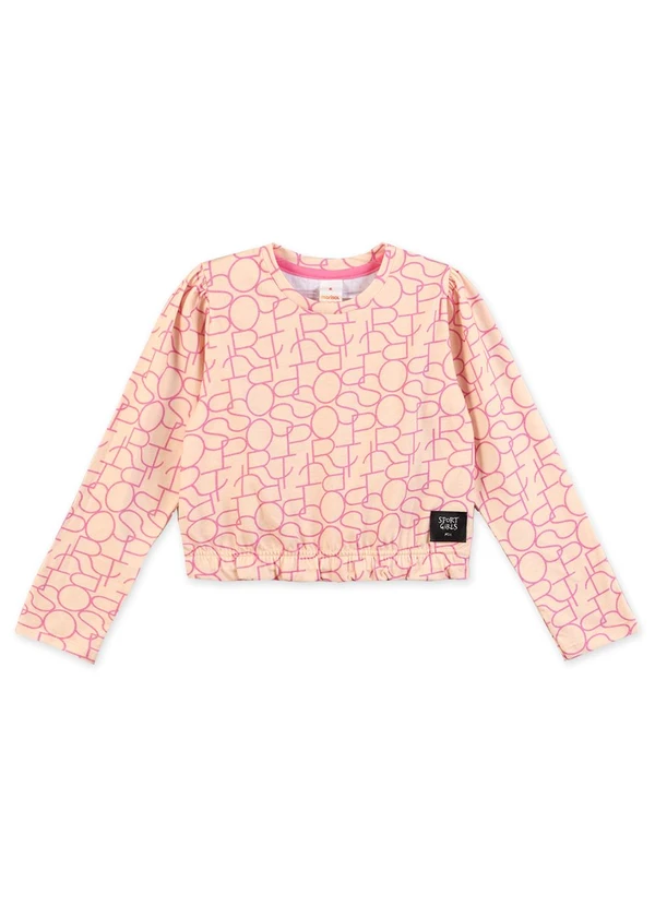Marisol - Blusa Manga Longa Infantil Bege