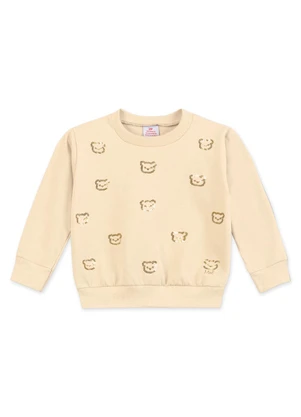Marisol - Blusa Manga Longa Infantil Bege - MARISOL