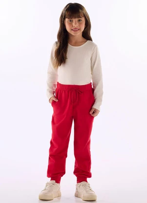 Quimby - Blusa Manga Longa Infantil em Cotton Branco - QUIMBY