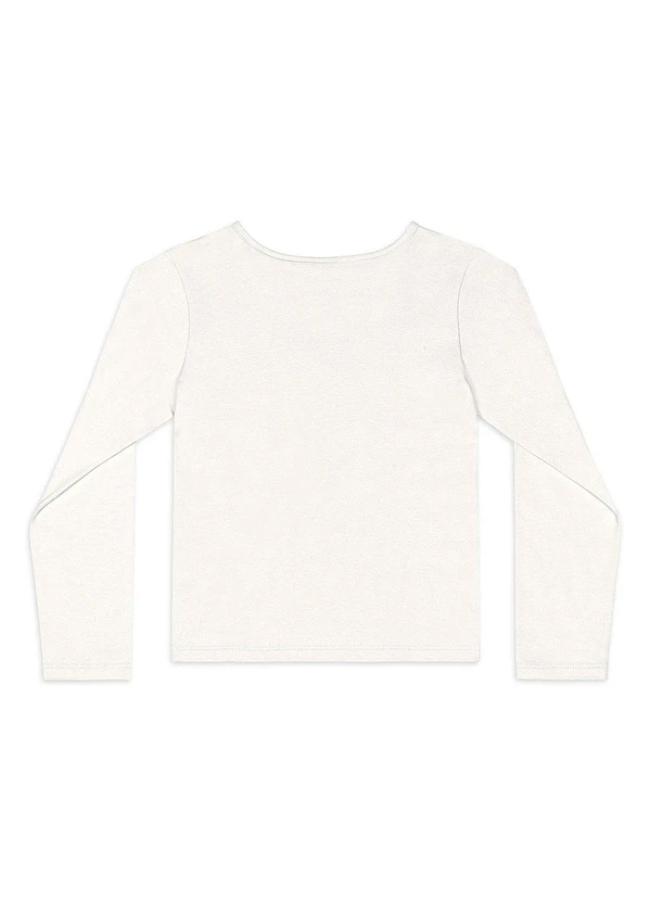 Quimby - Blusa Manga Longa Infantil em Cotton Branco 4