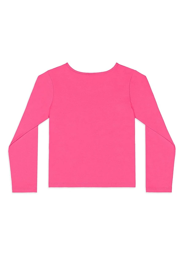 Quimby - Blusa Manga Longa Infantil em Cotton Rosa 2