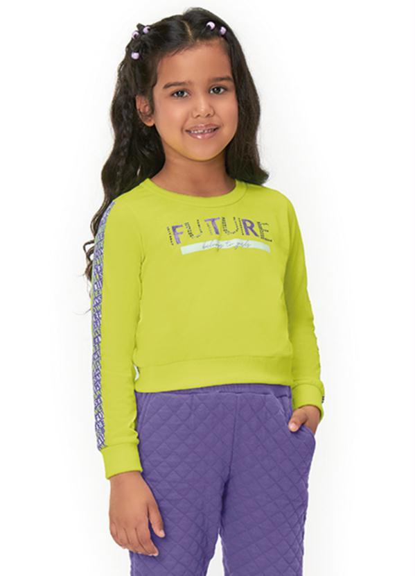 Marisol - Blusa Manga Longa Infantil Menina Amarelo