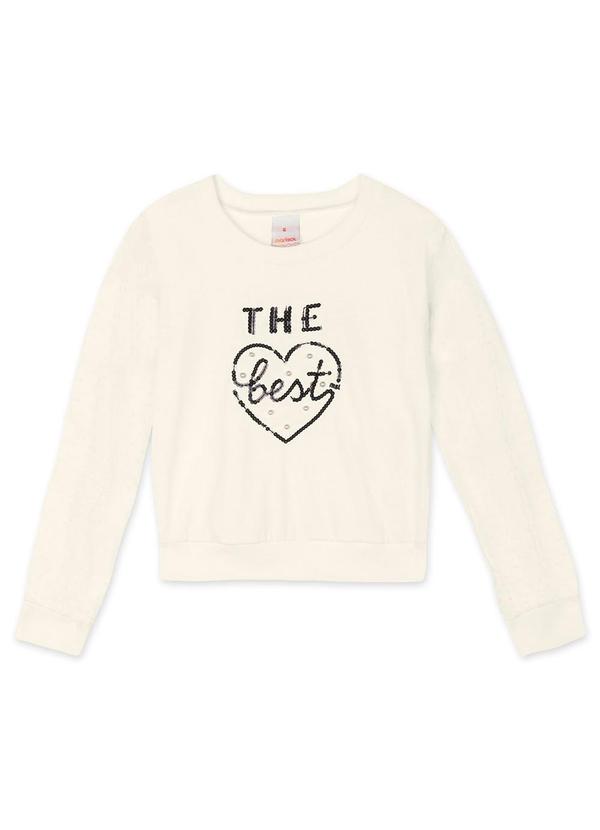 Marisol - Blusa Manga Longa Infantil Menina Bege