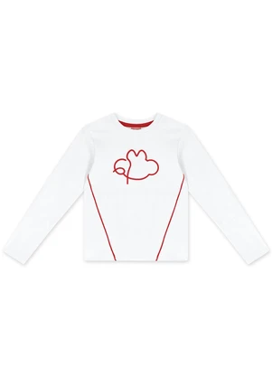 Lilica Ripilica - Blusa Manga Longa Infantil Feminina Branco - LILICA RIPILICA