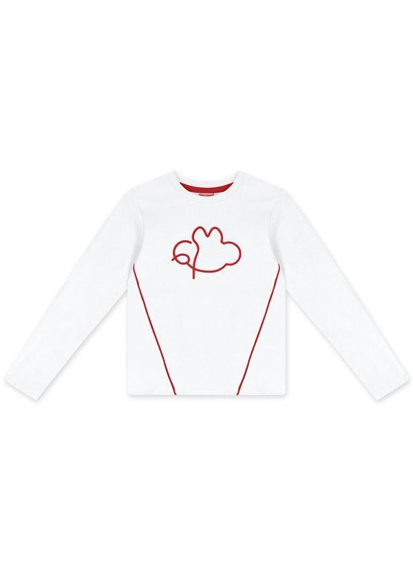 Lilica Ripilica - Blusa Manga Longa Infantil Feminina Branco