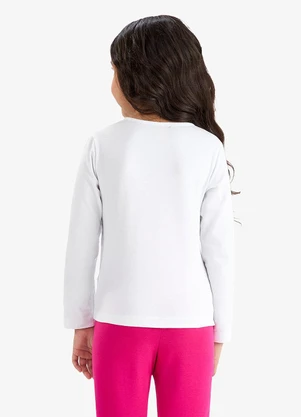 Rovi Kids - Blusa Manga Longa Infantil Feminina Branco - ROVI KIDS