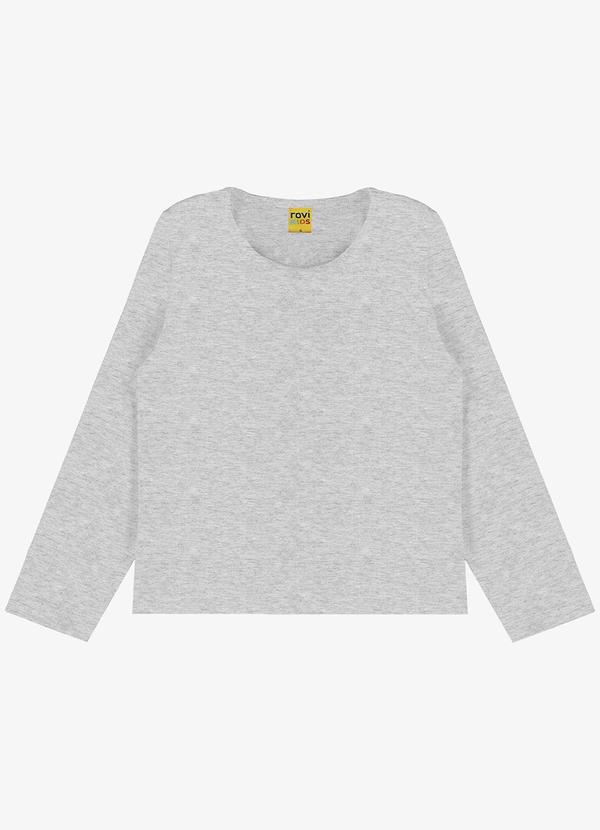 Rovi Kids - Blusa Manga Longa Infantil Feminina Cinza