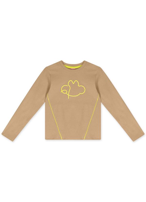 Lilica Ripilica - Blusa Manga Longa Infantil Feminina Marrom