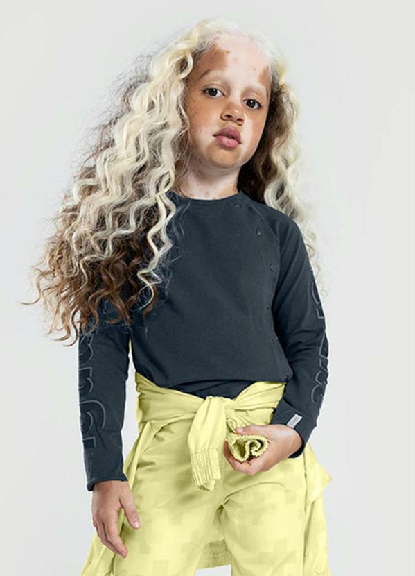 Lilica Ripilica - Blusa Manga Longa Infantil Menina Match Azul