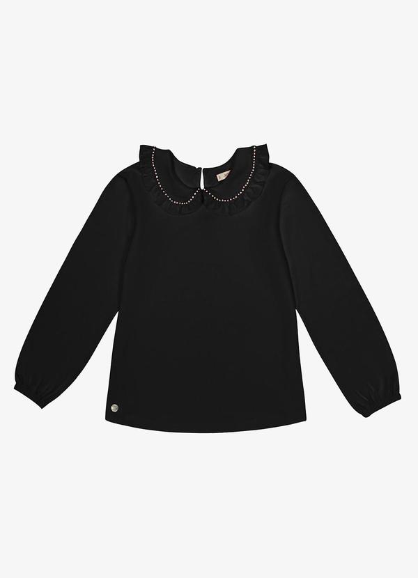 Trick Nick - Blusa Manga Longa Infantil Feminina Preto
