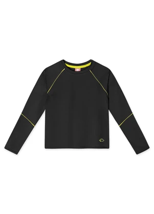 Lilica Ripilica - Blusa Manga Longa Infantil Feminina Preto - LILICA RIPILICA