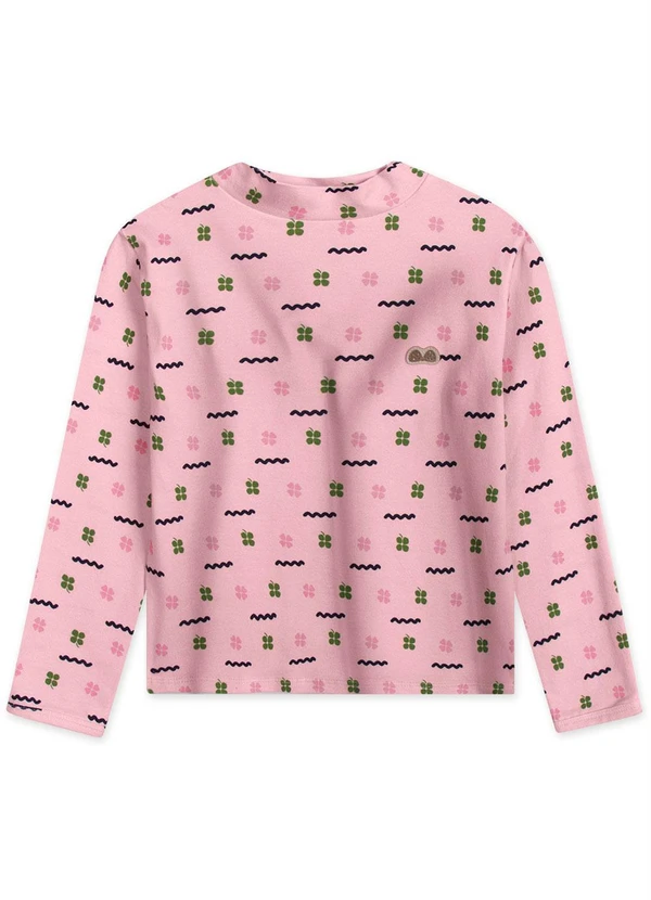 Lilica Ripilica - Blusa Manga Longa Infantil MeninaRosa