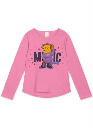Marisol Play - Blusa Manga Longa Infantil Feminina Rosa - MARISOL PLAY