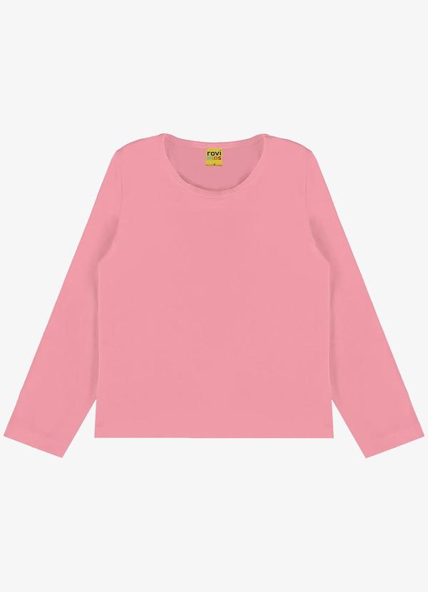 Rovi Kids - Blusa Manga Longa Infantil Feminina Rosa