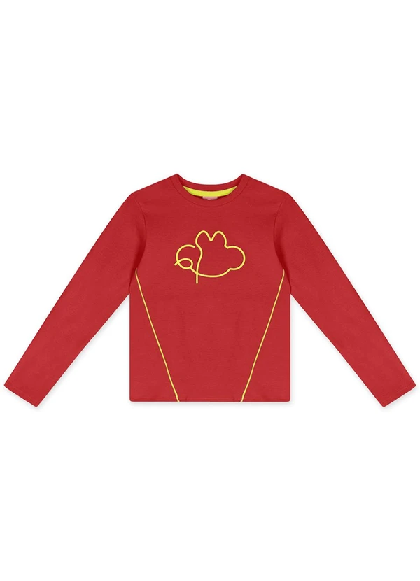 Lilica Ripilica - Blusa Manga Longa Infantil Feminina Vermelho 1
