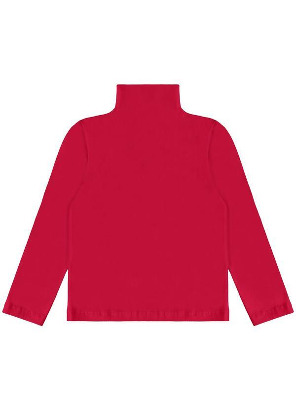 Rovi Kids - Blusa Manga Longa Infantil Gola Alta Vermelho